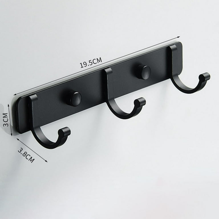 Wall Mounted Coat Rack With 6 Folding Hooks - Heavy Duty Aluminum Organizer