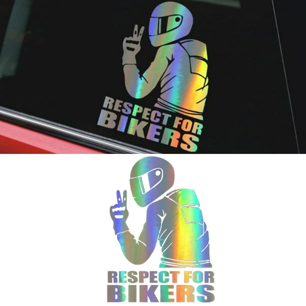 Calcomanías para autos, calcomanías reflectantes de respeto por los ciclistas, calcomanías reflectantes para ciclistas, calcomanías decorativas de moda para autos, calcomanías multifuncionales