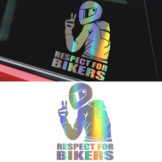 Calcomanías para autos, calcomanías reflectantes de respeto por los ciclistas, calcomanías reflectantes para ciclistas, calcomanías decorativas de moda para autos, calcomanías multifuncionales