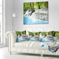 thumbnail image 3 of Designart Erawan Waterfall - Photography Throw Pillow - 18x18, 3 of 5