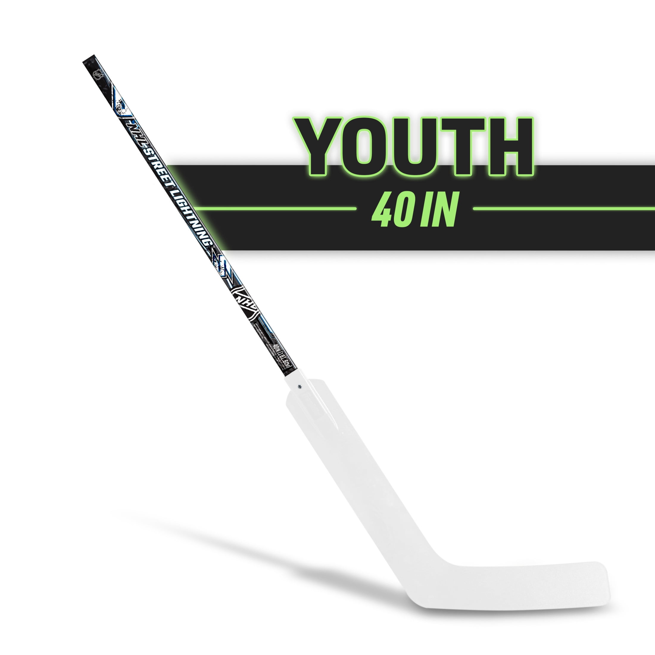 Franklin Sports NHL Street Hockey Youth Goalie Stick - Street Lightning Kids Outdoor Street + Roller Hockey Goalie Stick - Youth Junior Hockey Goalie Stick - 40" Inches