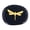 Black, variant on UsilkU Worry Stone Gold Color Carved Dragonfly Sleek Surface Relaxing Balance Stone Pink (4.72 inches / 12 cm)