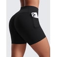 thumbnail image 2 of CRZ YOGA Secretsculpt Butterlift Athletic Shorts Pockets 5'' No Front Seam Womens High Waist Workout Booty Scrunch Butt, 2 of 6