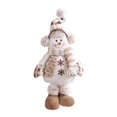 thumbnail image 2 of Clearance Under $10 Plush Snowman and Reindeer Christmas Decor Soft Standing Tabletop Figures with Knit Hats and Scarves Set of 3, 2 of 8