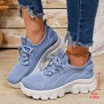 thumbnail image 2 of Women's Slip on Walking Shoes Wide Cushion Running Tennis Shoes with Arch Support Non Slip Sole Nursing Workout Gym Athletic Fashion Sneakers Blue Size 10.5, 2 of 5