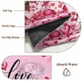 thumbnail image 6 of Area Rug for Living Room, Valentine's Day Non-Slip Indoor Large Carpet for Bedroom/Dining Room, Pink Love Gnomes Roses Ombre Romantic Washable Low-Profile Rectangle Floor Mat Runner Rugs - 2.7 x 5 Ft, 6 of 7