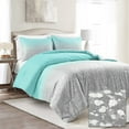 thumbnail image 3 of Glitter Ombre Metallic Print Comforter Yellow/Gray 3Pc Set Full/Queen, 3 of 11
