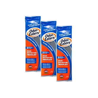 Odor Eaters Extra-Sturdy & Long Lasting Ultra Durable Insoles, 3 Pack