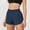 Navy, variant on LPZOOGU Women Comfy High Waist Pure Color Shorts, Summer Lightweight Quick-Dry Running Shorts with Liner and Side Pockets