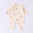 thumbnail image 2 of CAUYDY Baby Girl Gift Newborn Sleepers Preemie Clothing 3-6M 9-12M 18-24M Long Sleeve Romper Fall Winter Infant Girls Soft Pajamas Toddler Bodysuit Sizes 0-1 Months,Navy, 2 of 4