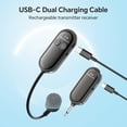 thumbnail image 3 of Auriculares XIAOKOA 2.4G con micrófono inalámbrico con carga USB-C, 3 of 7