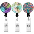 thumbnail image 1 of LAICAIW Retractable Badge Reels with Alligator ID Clip, Colorful Leaves, 3 Count, 1 of 1