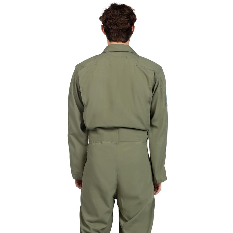 Leg Avenue, Men's Top Gun Flight Suit, XL with Embroidered Patches