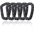 thumbnail image 1 of Pack of 5 plastic carabiners - Black - D-shaped, 1 of 5