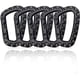 thumbnail image 1 of Plastic carabiners pack of 5 black d-shaped, 1 of 4