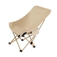 thumbnail image 3 of Silla de camping plegable portátil con respaldo ajustable, tumbona plegable para playa, parque, piscina, tomar el , playa y jardín. Beige, 3 of 8