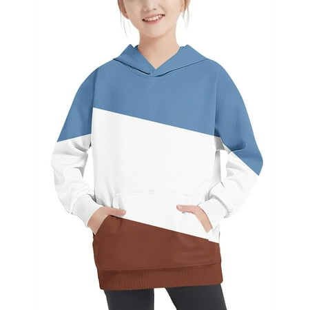 

ATOGUTA Boys Girls Sweatshirts Graphic Sweatshirt Oversized Long Sleeve Casual Pullover Tops Blue Size 4T-14