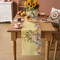 thumbnail image 3 of Table Runner - 72 Inch Long, Easter Bunny Kitchen Dining Table Runner Dresser Scarves, Spring Floral Vintage Botanical Rabbits Yellow Farmhouse Decor for Coffee Tables Wedding Party Banquet, 3 of 8