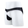 thumbnail image 4 of TANBOM Men's Regular Triangle Mesh Underwear Breathable Black S 1-pack, 4 of 5