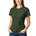 thumbnail image 3 of VBVC Women's Custom Photo and Text Crew Neck T Shirt , Ladies' Personalized Short Sleeve Basic Top , Casual Summer Graphic Tee For Women, Army Green , S-5XL, 3 of 7