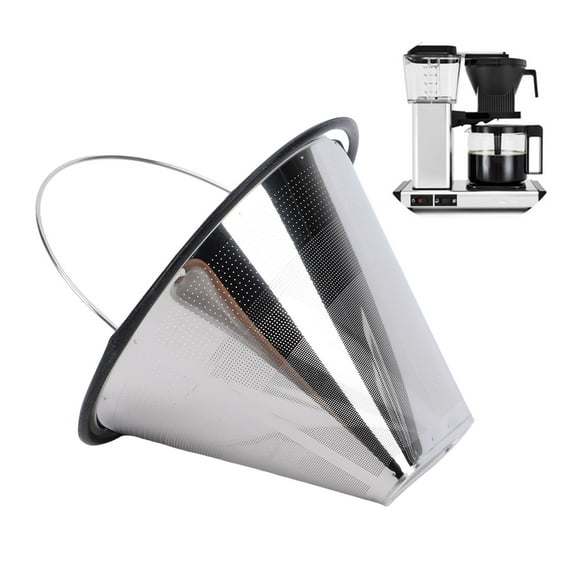Filtro De Acero Inoxidable Apto Para Moccamaster KBGV Serie KBT, Repuesto De Filtro De Café De Cono Reutilizable De Metal