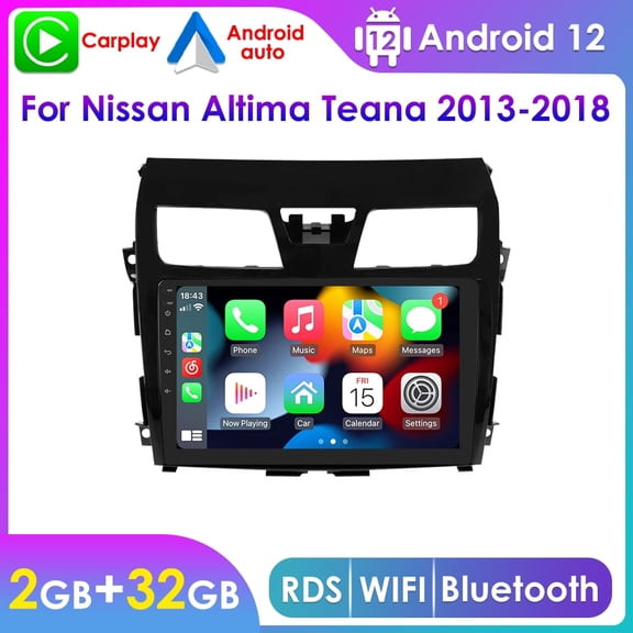 Android 12.0 GPS Navigation 2 32GB Car Stereo Radio Carplay For Nissan Altima Teana 2013 2014 2015 2016 2017 2018