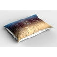 thumbnail image 2 of Ambesonne Nature Pillow Sham 2 Pack, Rainy Day Window Effect, 36"x20", Blue Tan Brown, 2 of 3