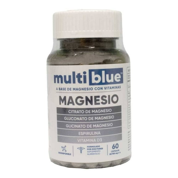 Suplemento alimenticio Multiblue con Magnesio con Vitaminas 60 Cápsulas