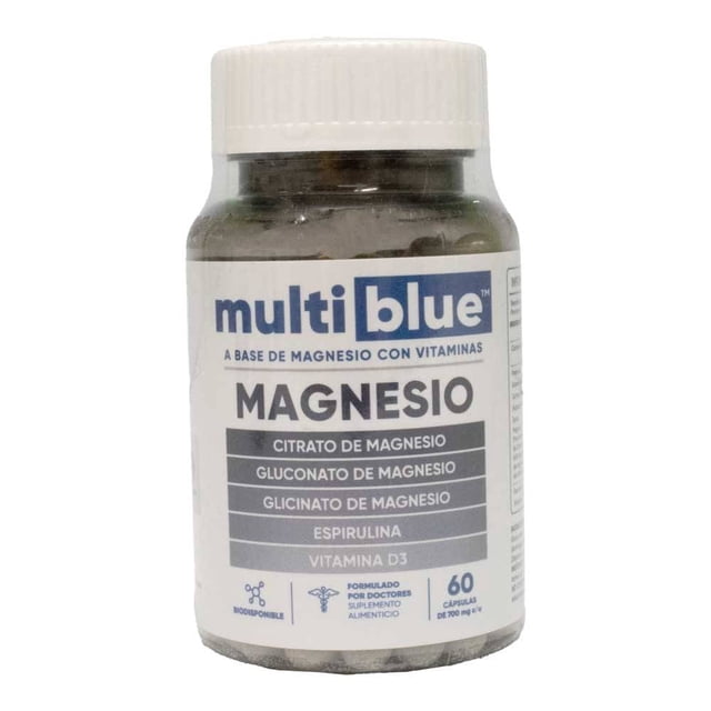 Suplemento alimenticio Multiblue con Magnesio con Vitaminas 60 Cápsulas