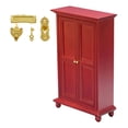 thumbnail image 1 of 1:12 Casa de Armario Rojo de con Cerraduras Decoración de Muebles DIY, 1 of 9