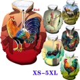 thumbnail image 5 of Sudadera con capucha con estampado 3D de pollo, divertida y divertida, informal, con gráficos, para otoño e invierno, de manga larga, unisex, 5 of 5