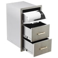 thumbnail image 1 of QinaQin Stainless Steel Outdoor Kitchen Drawers, Heavy-Duty Three-Drawer Design, Weather-Resistant Built-In Storage Racks, Suitable for Barbecue Islands, Barbecue Grills, and Outdoor Cooking Spaces, 1 of 7