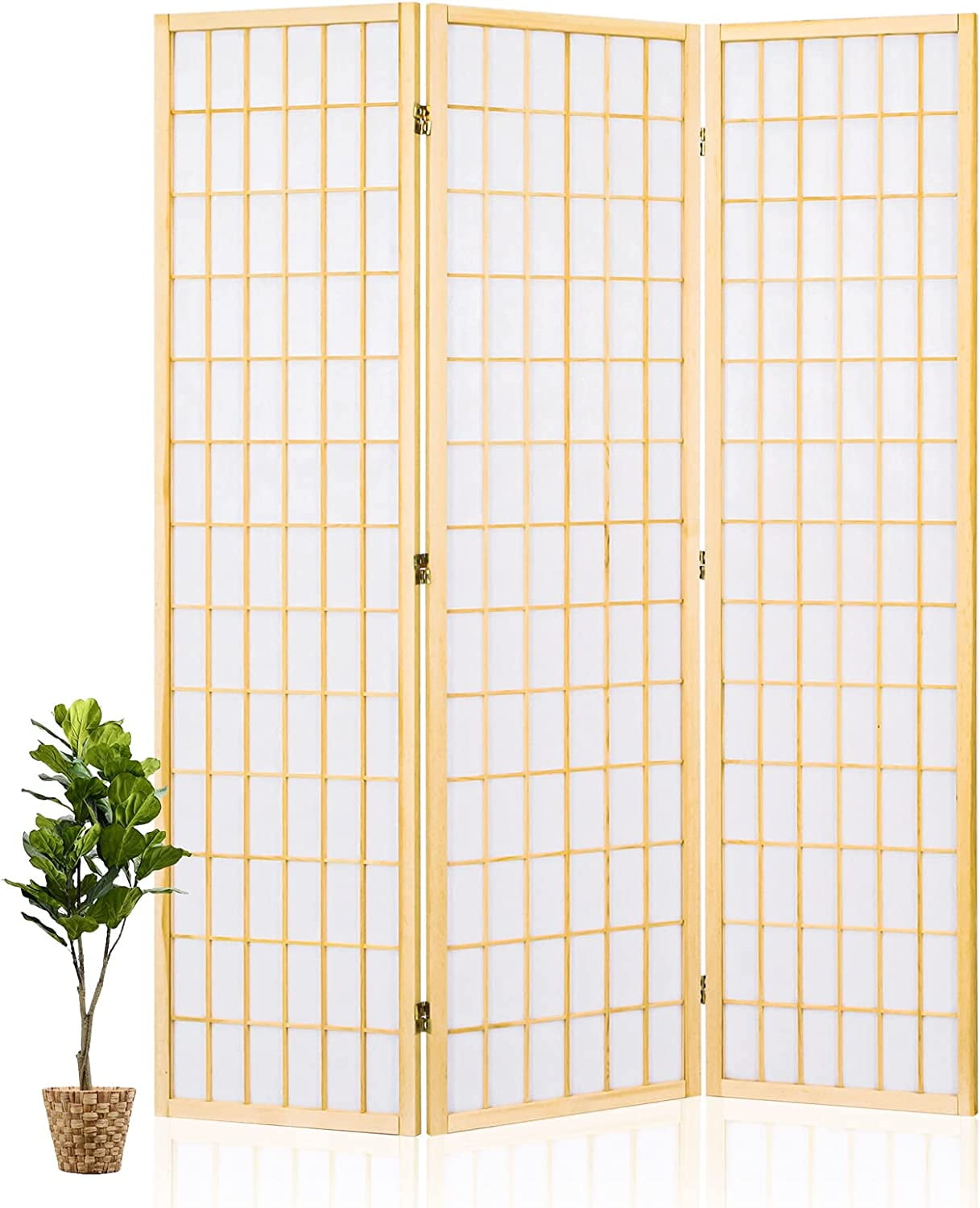 SHMAMT Divider for Room Separation, 3 Panel Room Dividers, Japanese