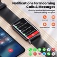 thumbnail image 6 of Fitness Tracker, 1.57" Smart Watch for Women Men, 10mm Ultra-Thin Fitness Watch with 2 Interchangeable Bands/Answer/Make Calls/120 Sports Modes/IP68 Waterproof, fits for Android iPhone Devices, Black, 6 of 6