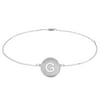 Personalized Initial Disc Anklet in Sterling Silver