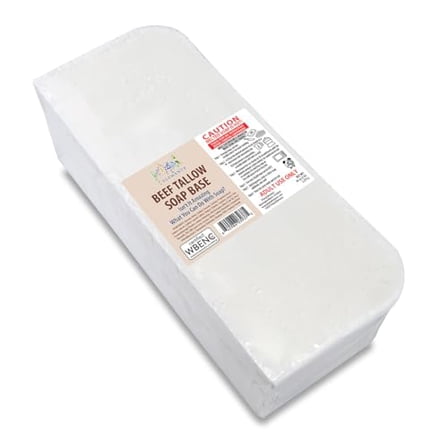 Beef Tallow Soap Base - Moisturizing Melt and Pour Glycerin Soap Base for Crafting and Soap Making, Easy to Cut - 5 Pound$$Art & Craft