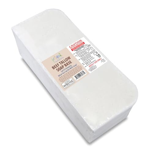 Beef Tallow Soap Base - Moisturizing Melt and Pour Glycerin Soap Base for Crafting and Soap Making, Easy to Cut - 5 Pound$$Art & Craft