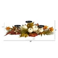 thumbnail image 2 of Nearly Natural 22" Fall Pumpkin and Maple Leaf Autumn Candelabrum Artificial Flowers, Multi-color, 2 of 5