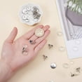 thumbnail image 3 of 40 Sets Cabochon Ear Studs Setting Stainless Steel Stud Earring (Tray 8 10 12 14mm) with Transparent Glass Cabochons Stud Earring Sets with Loop for DIY Earrings Making, 3 of 7