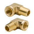 thumbnail image 1 of Legines Codo De Calle De Latón De 90 Grados, 3/8" Npt Macho X 3/8" Npt Hembra, Accesorio De Tubería Forjado (Paquete De 2), 1 of 5