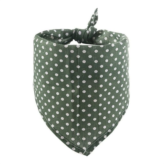 Greeniant Bufanda de baba para mascotas Linda toalla triangular ajustable para cuello de 25-45 cm Ropa para mascotas Verde