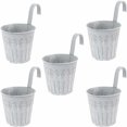 thumbnail image 1 of Juego de 8 macetas para exterior, soporte para plantas de interior, macetero colgante para plantas de exterior, decoración escandinava para jardín (5 macetas) -, 1 of 5