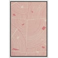 thumbnail image 3 of PixonSign Framed Canvas Print Wall Art Pink Swirling Print with Pink Flakes Geometric Shapes Illustrations Modern Art Minimalist Dramatic Multicolor for Living Room, Bedroom, Office - 16"x24" White, 3 of 5
