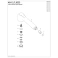 thumbnail image 3 of Kingston Brass KH1000 Pull-Out Kitchen Faucet Sprayer for KS881C, KS891C, KB801SP, Polished Chrome, 3 of 4