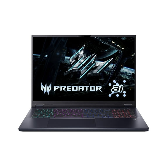 Acer Predator Helios Neo 18 AI 18” WQXGA IPS 240Hz Gaming Laptop, Intel Core Ultra 9 processor 275HX, NVIDIA GeForce RTX 5070 Ti with 12GB GDDR7 VRAM, 16GB RAM, 1TB PCIe Gen 4 SSD, Abyssal Black