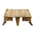 thumbnail image 4 of EIGTHTAIL1pc Practical Wood Table Multi-functional Folding Storage Basket Portable Table, 4 of 8