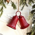 thumbnail image 4 of FastXmas Christmas Red Bells Metal Vintage Hanging Bells Ornaments Decorations with Christmas Tree Pendant Hanging Ornament for Xmas Tree Holiday Fireplace Home Decor, 4 of 6