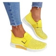 thumbnail image 2 of GUOBIOZIY Walking Shoes for Women Arch Support Comfort Lightweight Slip on Sneakers（Yellow,6）, 2 of 4