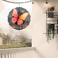 thumbnail image 6 of Vibrant Metal Hanging Wind Spinner with Butterfly Design - Orange Bokeh Effect Perfect for Yard & Garden Decor, 6 of 6