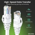 thumbnail image 3 of GEARit Paquete de 50 cables de conexión Cat6 de 3 pies Cable Ethernet Cat 6 Lengüeta suave flexible sin enganches - Serie Premium - Blanco, 3 of 7